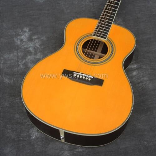 0m28 40 inch parlor style,44.5mm nut wide, solid wood acoustic guitar, acoustic electric guitar