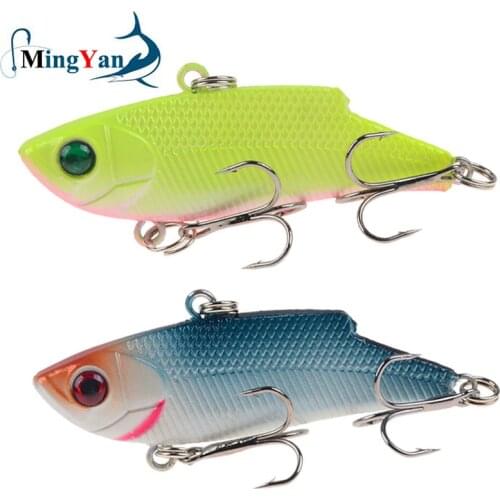 1Pcs Winter Ice Fishing VIB Vibration Hard Lure 5.5cm 9.5g Sinking Wobbler Artificial Plastic Bait with Treble Hook Pesca Tackle