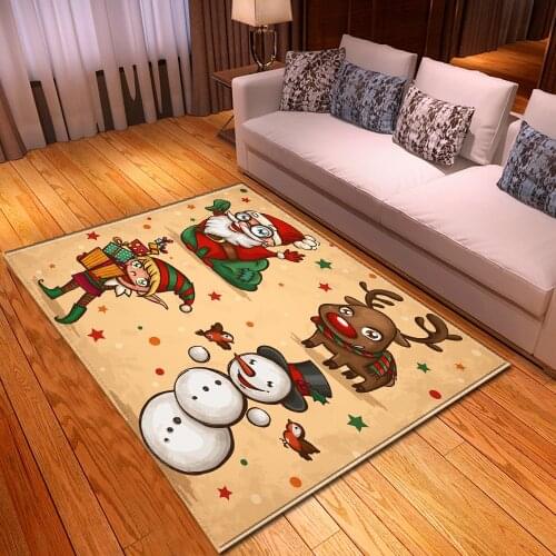 3D Christmas Living Room Carpet Child play Rug Kids Room Decoration Large Carpet Home Hallway Area Rugs Baby Bedroom Bedside Mat