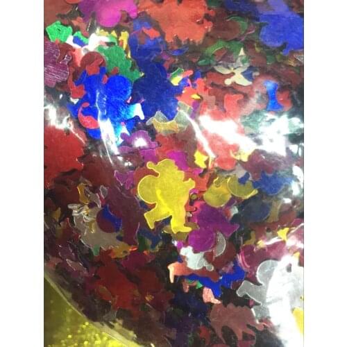 50g/lot Santa Claus Father Christmas Sequins 11*15mm PVC Sequin Flat Paillette Sequins Decoration Christmas Mix Colors Confetti