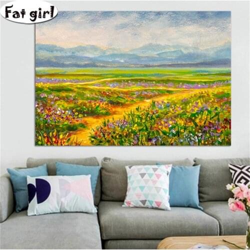 5d diamond mosaic Pastoral scenery flowers diy diamond painting rhinestone Embroidery cross stitch diamond Handcraft hobby gift