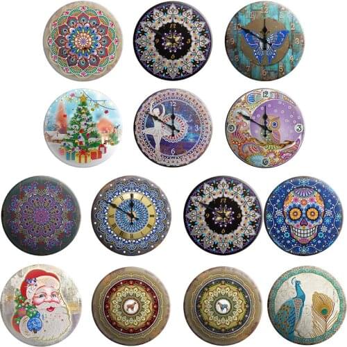 Diamond Painting Antique Clock Partial Special Drill Mosaic Wall Art Picture of Rhinestone Metal Picture Home Decoration