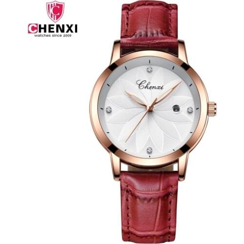 CHENXI Fashion Women Watches For Top Luxury Brand Leather Strap Watch Ladies Quartz Clock Dress Wrist watches Hot Bracelet Gift