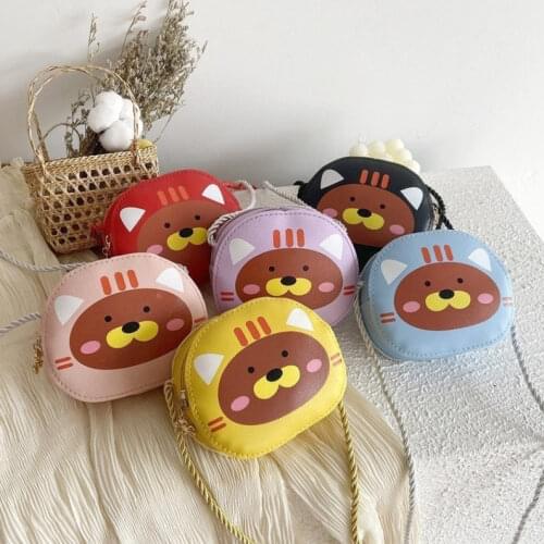 PU Leather Childrens Mini Crossbody Bags Little Girl Baby Cute Coin Purse Handbags Lovely Boys Kids Small Wallet Shoulder Bags