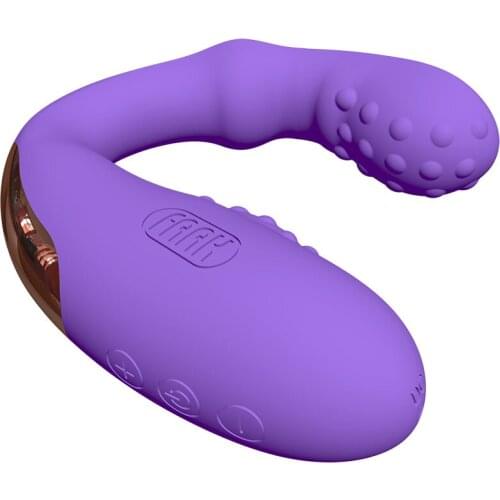FAAK U Shape G-spot Anal Double-head Dildo Vibrator Vagina Pussy Massager male prostate masturbator silicone sex toys for women
