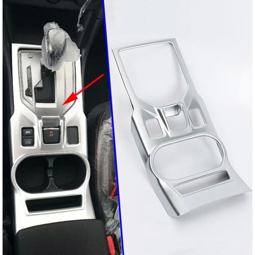 Chrome Shift Gear Box Panel EPB Cover Frame Accessories Fit For Subaru Crosstrek XV 2018 2019 Interior Parts Molding Decorate