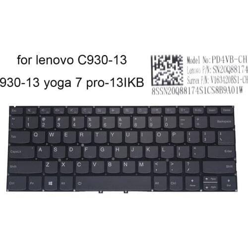 English backlit keyboard For Lenovo Yoga 7 Pro-13IKB C930 13 930-13IKB C930-13IKB US laptops keyboards New PD4VB-CH SN20Q88174
