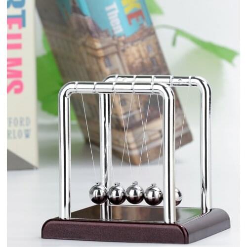 Physics Science Pendulum Accessory Desk Antistress Game Newtons Cradle Steel Balance Ball Desk Table Decor Metal Pendulum Ball