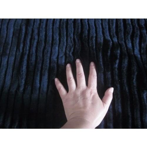 New arrival natural rex rabbit fur plates trimmed black fur blanket DIY raw material parka lining cloth fabric