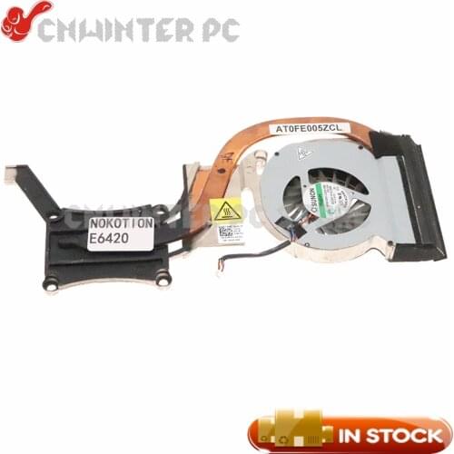 NOKOTION CN-07MJYV 07MJYV laptop heatsink cooling fan cpu cooler For DELL Latitude E6420 CPU heatsink
