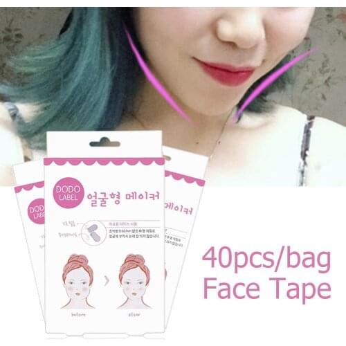 40pcs/bag Lift Face Stickers Makeup Face Chin Lift Tools Thin Face-lifting Invisible Medical Tape Wrinkle Removal Patch