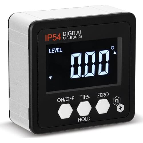 Portable 4*90° IP54 Waterproof Dustproof Level High Precision Angle Finder Digital Protractor Inclinometer Level Box LCD Display