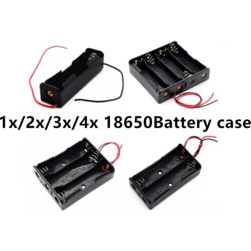Wired 18650 battery box Lithium battery box 18650 series charging stand 1 section/2 section/3 section/4 section optional