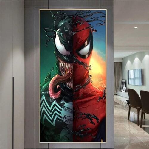 Nordic Terror Marvel Venom Let There Be Carnage Movie Home Interior Canvas Painting Poster and Print Wall Art Pictures Room