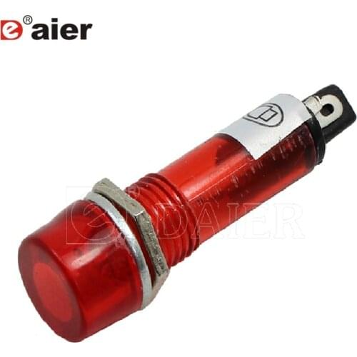 100PCS XD10-3 10mm LED Oven Plastic Indicator Light Panel Mount Signal Lamp Solder Terminal