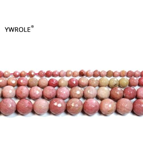 Top AAA 100% Natural Rhodochrosite Faceted Round Stone Beads For Jewelry Making DIY Necklace Bracelet 4/6/8/10mm Strand 16