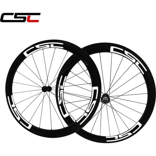 CSC Super light Ceramic Bearing carbon wheels,23mm width 50mm tubular fiber bicycle wheels Only 1310g