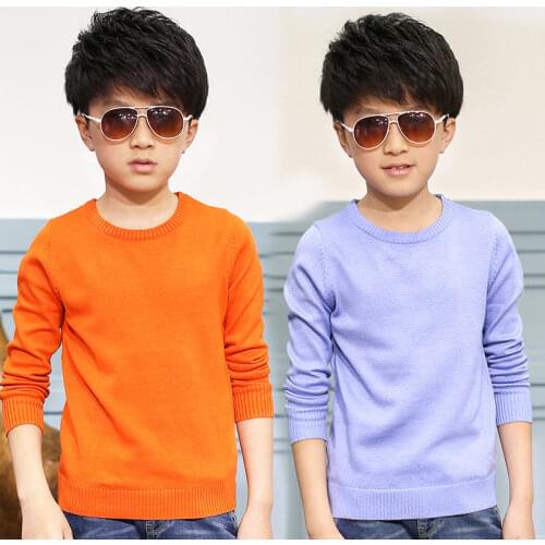 2021 Spring Childrens Clothes Boys Sweaters Solid Causal Long Sleeve V Neck Boy Thin Knitted Sweaters For Boys Big Kids Tops