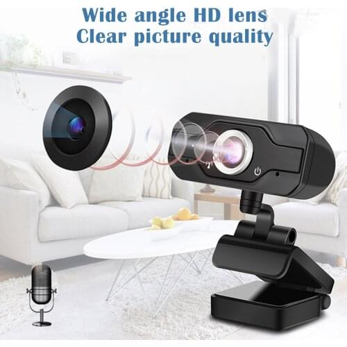 USB Computer External Camera Webcams 1080P HD Webcam with Privacy Shutter&Built-in Microphone 360 Degree Adjustable for Calling