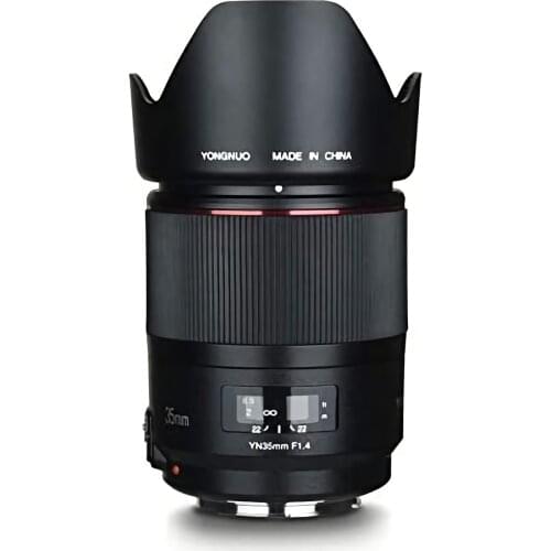 YONGNUO YN35MM F1.4C Bright Aperture Standard Wide-Angle Prime Lens Full Frame AF MF Lens for 67mm Filter for Canon 1500D 80D 65