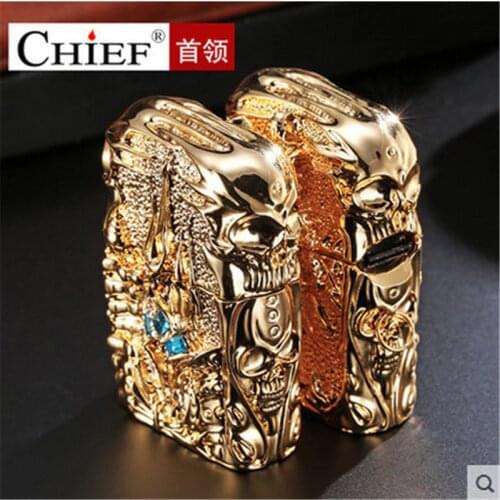 Pure Copper Lighter Men Gadgets WOW Kerosene Oil The Lich King Relief Lighter Kerosene Cigarette Accessories Retro Tobacco