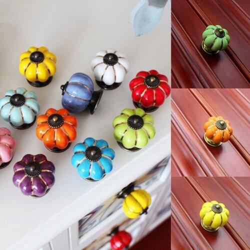 1pc Ceramic Knob 40mm Drawer Knobs Cupboard Door Handles Single Hole Cabinet Handles With Screws Furniture Handles