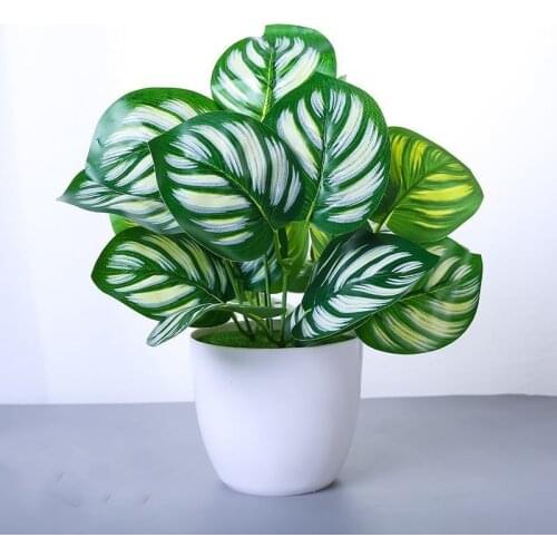 1pcs Many kinds Simulation Plant Fake Green Plants Artificial Flowers Bonsai Potted Ornaments For Home Garden Party Decoration