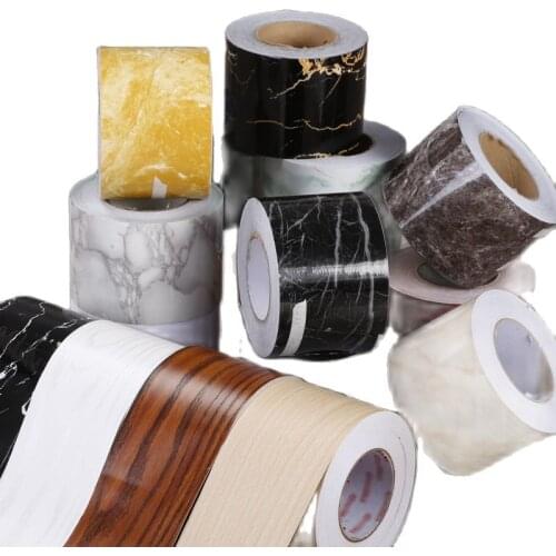 1Pcs 5M long Waterproof Waist Line Wall Stickers Self-adhesive skirting paste Window sill door frame Foot line stickers