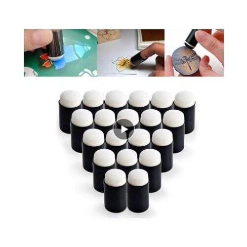 10PCS Painting Craft Set Finger Painting Drawing Sponge Foam Finger Chalk Ink Sponge Fingers Daubers Stamping Art Brushes Tools