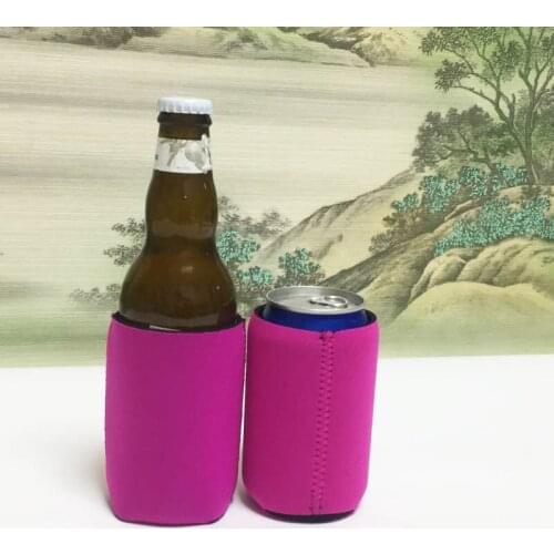 100pcs/lot Stubby Holder 3mm Neoprene Beer Can Cooler Bag Stubby Picnic Cooler For Wine Food Cans Thermo Bolsa Termica Wedding