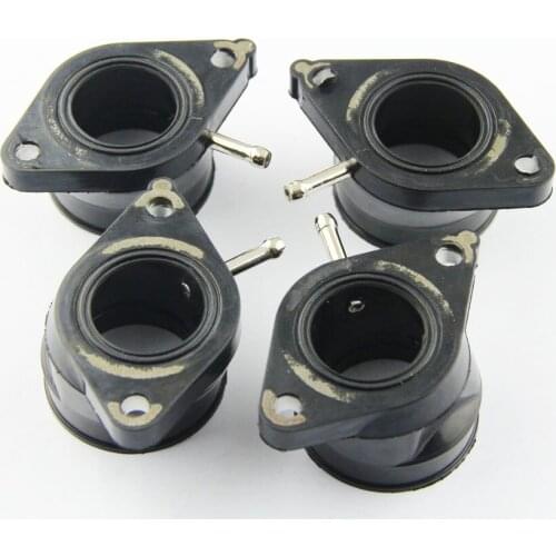 4Pcs Motorcycle Carburettor Interface Adapter Manifold For Yamaha XJ550R Seca XJ550RH XJ550RJ XJ550RK 4G0-13586-00 33M-13556-10