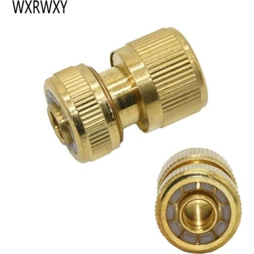 Copper 1/2 inch garden hose waterstop Connector Water gun adapter 16mm garden hose Brass quick fitting adapter 5pcs
