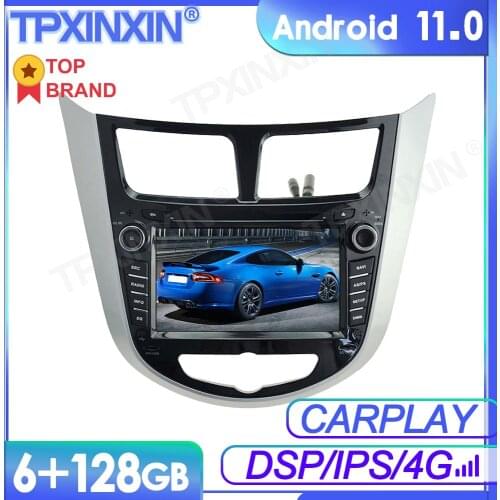 6+128GB Android11 For HYUNDAI VERNA Multimedia Player GPS Navi Audio Stereo Screen DVD Head Unit Tape Recorder