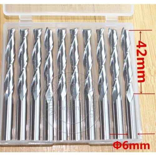 6mm*42mm,Freeshipping,CNC wood tools,carbide End Mill,woodworking insert router bit,Tungsten steel milling ,MDF,PVC,Acrylic,Wood