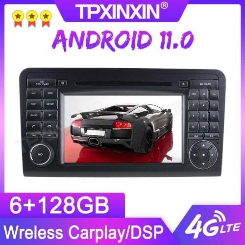 Android 11.0 6+128G For Benz ML CLASS W164 ML300 ML350 GPS Car Multimedia Player Headunit Audio Radio Navigtion Tape Recorder