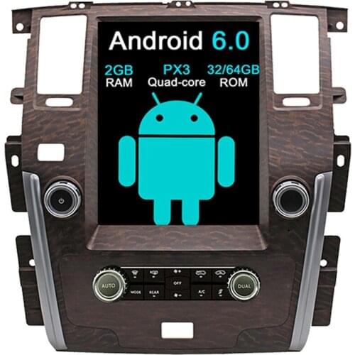 Aotsr Android 6.0 Tesla style Car No DVD Player GPS Navigation Radio for NISSAN PATROL 2010-2017 unit stereo multimedia DIN