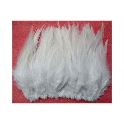 White Feathers! 100Pcs/lot 4-6inches White ROOSTER SADDLE CAPE CRAFT FEATHER,White Rooster Feathers for Craft Jewery Making