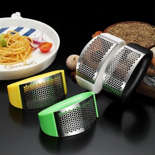 Free Shipping Stainless Steel Garlic Press Manual Garlic Grinder Grater Ginger Press Kitchen Accessories Garlic Chopper