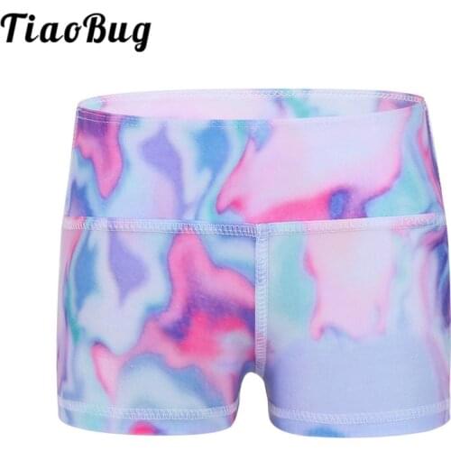 TiaoBug Kids Teens High Waist Sports Dance Shorts Activewear Girls Workout Gym Sports Yoga Gymnastics Ballet Shorts Dance Wear