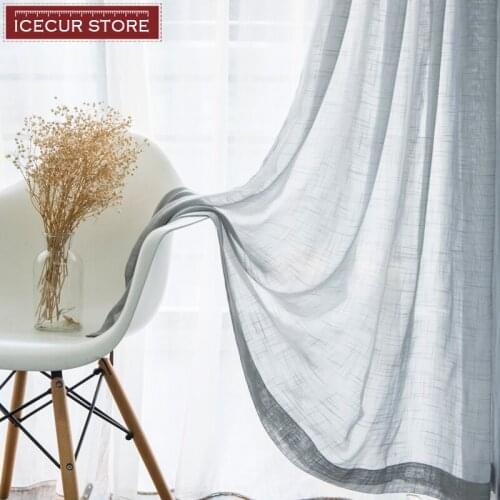 ICECUR Cotton Curtains For Windows