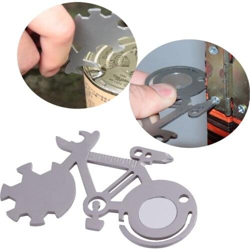 Bicycle Shaped Repair Tools 4/5/6/7/8.5cm Multi-purpose Bicycle Repair Wrench Mountain Bike Repair Tool Card S3