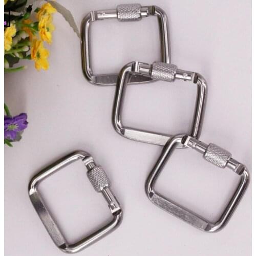 Carabiner Safe Multi-Function Square Mini Hanging Buckle Aluminum Alloy Carabiner for Outdoor Climbing Accessories