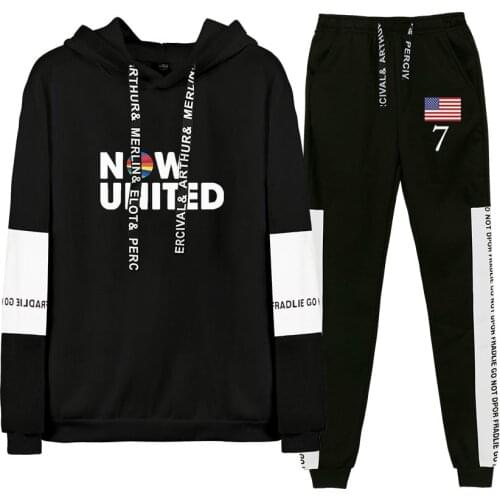 Now United-Better Two Piece Set Men Women Hoodies + Long Pants USA United Noah Urrea 07 Pullover Unisex Harajuku Suit