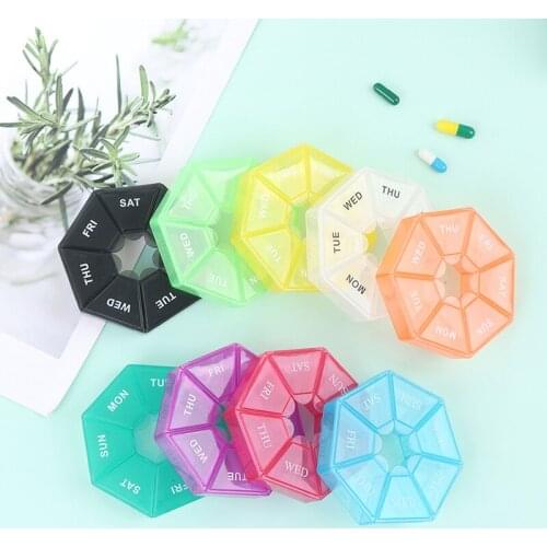 1PC Pill Case Plastic 7 Days Candy Box Portable Storage Tablet Holder Travel