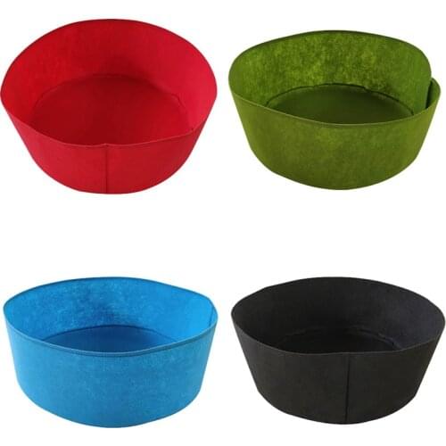 Round Plants Growing Bag Non-woven Fabric 15/50/100gallon Breathable Planting Pot Container Garden Tool Vegetable Fruit planting