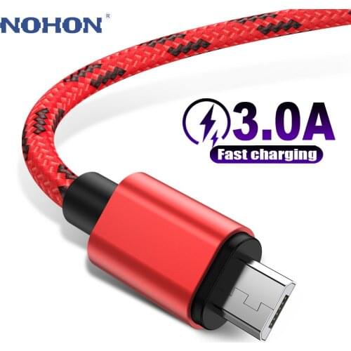 Micro USB Data Charger Cable For Samsung A10 Honor 10i Redmi Note 5 Microusb Android Mobile Phone Cord Fast Charge Wire 1m 2m 3m