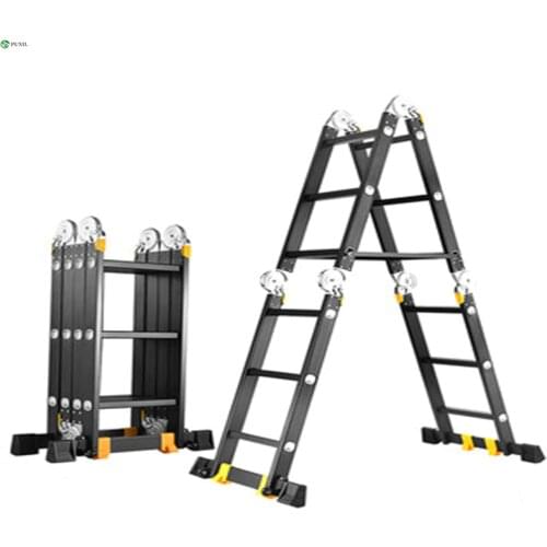 Multi-function Straight ladder 2.5m folding ladder aluminum ladder home lifting ladder straight ladder engineering ladder