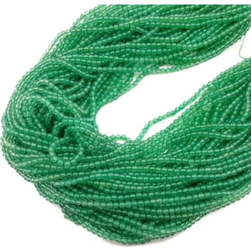 Natural stone AAA Green Onyx Agates Approx 3mm Round Shape beads 15'' Loose beads