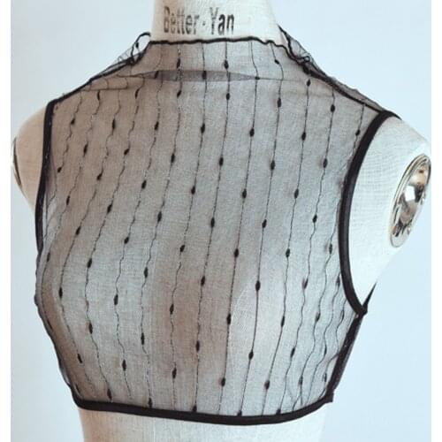 New Summer new lace perspective spring autumn inside Splice Lace Tops Blouse Shirts Inside the sweater collar decorative collar