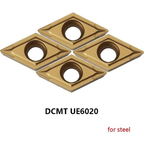 Original Lathe Cutter DCMT070204 DCMT11T302 DCMT11T304 DCMT11T308 DCMT150408 UE6020 DCMT11T3 02 04 08 for Steel Carbide Inserts